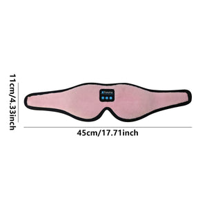 Daevana Wireless Bluetooth Sleep Mask - 3D Memory Foam Eye Mask with Stereo Sound, Long Battery Life & Light-Blocking Design (Black/Pink)
