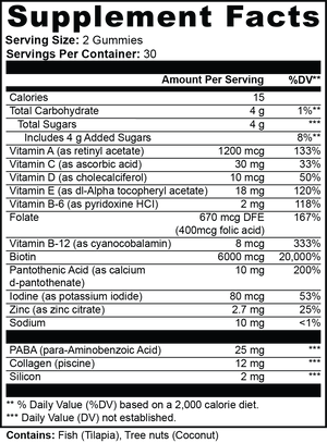 Daevana Hair, Skin & Nails Gummies