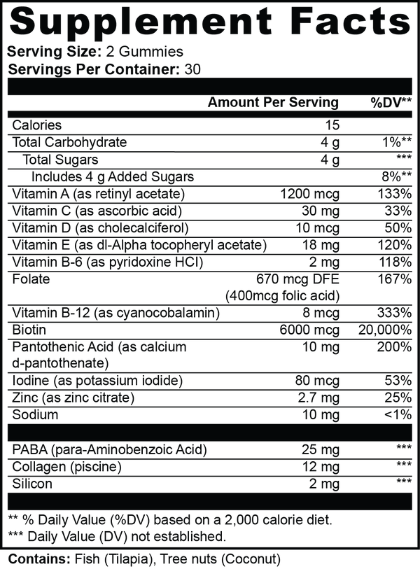Daevana Hair, Skin & Nails Gummies