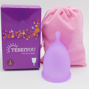 Reusable Medical-Grade Silicone Menstrual Cup with Portable Case