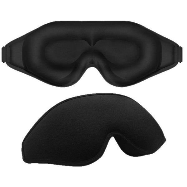 3D Contoured Memory Foam Sleep Mask – 100% Light Blocking Eye Mask with Adjustable Strap for Restful Sleep, Travel & Relaxation