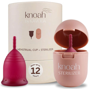 Reusable Menstrual Cup with Sterilizing Case – Soft Silicone, Reusable, Eco-Friendly Period Care Cup