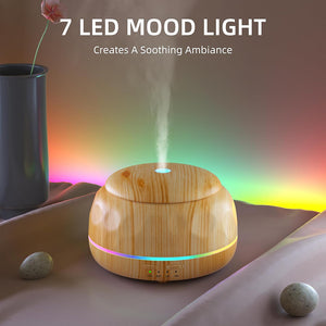 Daevana™ 300ml Essential Oil Diffuser – 7-Color LED Mood Light, Ultra-Quiet Aromatherapy Humidifier (USB Type-C, Auto-Shutoff)