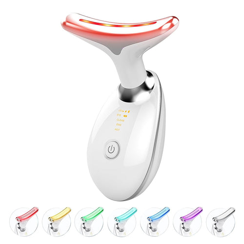 GlowLift™ Face & Neck LED & Microcurrent Beauty Massager – 7-Color Light Modes
