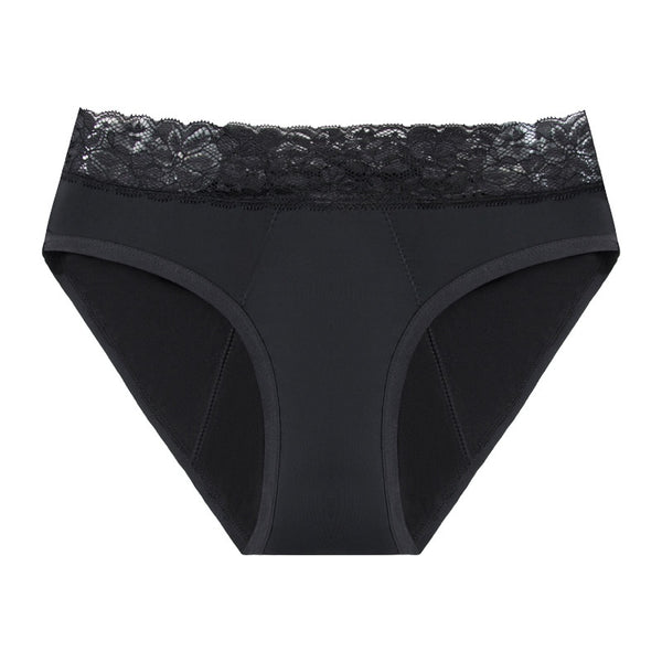 Lace Leak-Proof Menstrual Underwear - 4-Layer Absorbent Period Panties with Detachable Button Design (S - 4XL)