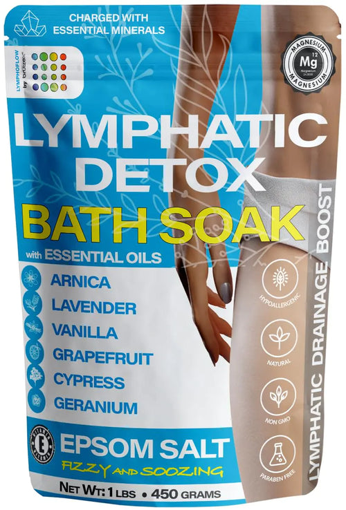 Lymphatic Arnica Bath Soak – Relaxing Epsom Salt Blend with Essential Oils (1 lb)