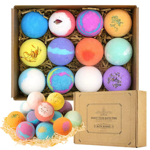 12-Piece Bath Bomb Gift Set — Natural, Moisturizing & Aromatic Spa Collection