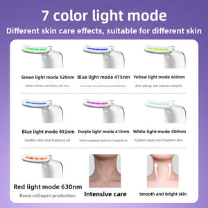 GlowLift™ Face & Neck LED & Microcurrent Beauty Massager – 7-Color Light Modes