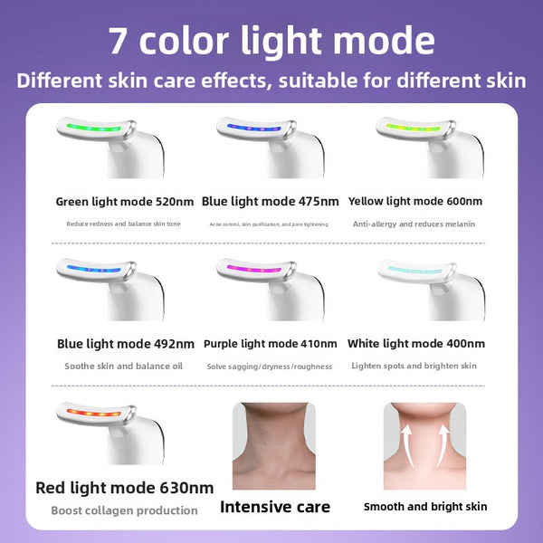 GlowLift™ Face & Neck LED & Microcurrent Beauty Massager – 7-Color Light Modes