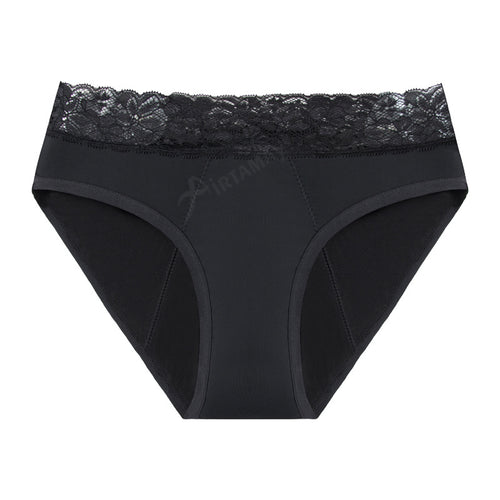 Lace Leak-Proof Menstrual Underwear - 4-Layer Absorbent Period Panties with Detachable Button Design (S - 4XL)